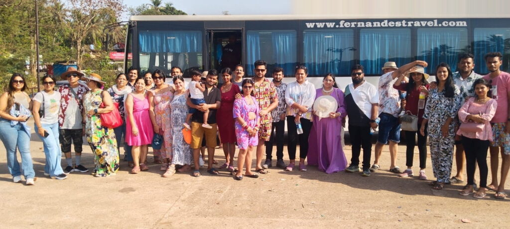GoaSafar tour group on a sightseeing trip in Goa