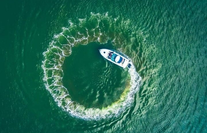 Boat cruising the backwaters of Goa