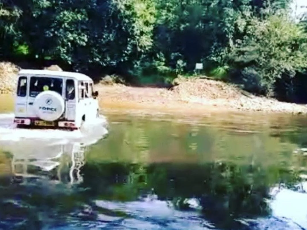 Jeep safari return ride through forest, Dudhsagar