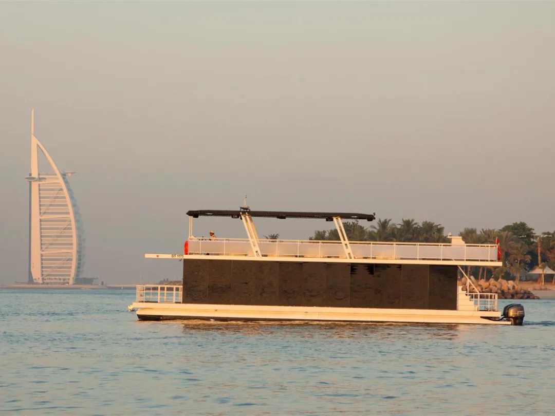 Catamaran party boat cruise on the Mandovi backwaters, Goa